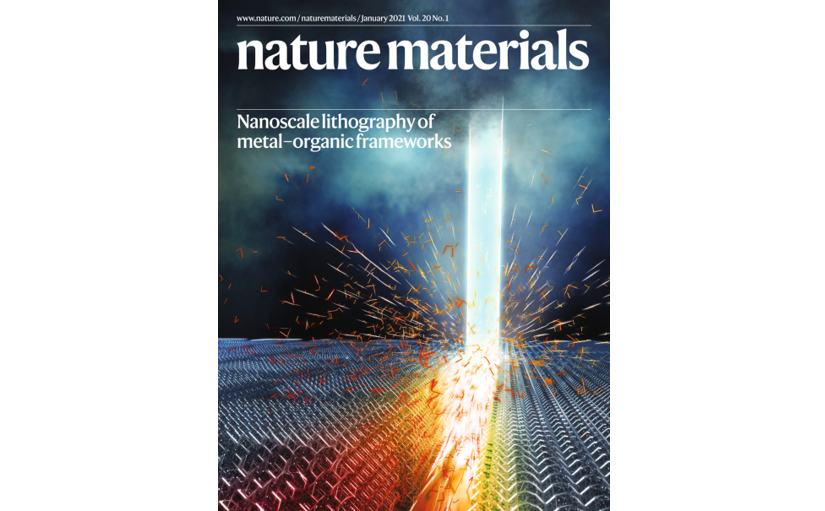 Lithography of MOFs on Nature Materials cover