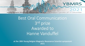 Hanne wins Best Oral Communication Award 3th prize of YBMRS!
