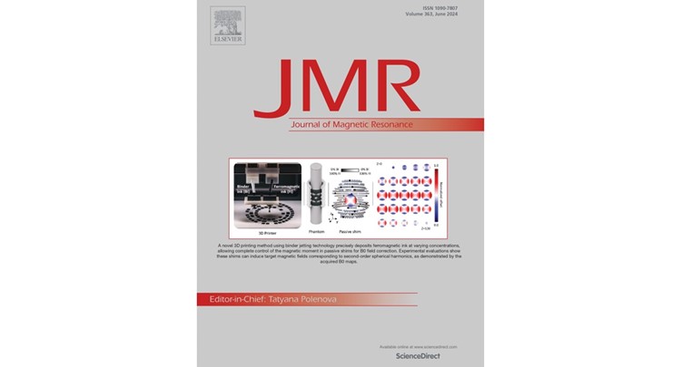 Our 3D printed ferromagnetic passive shims on the cover of JMR!